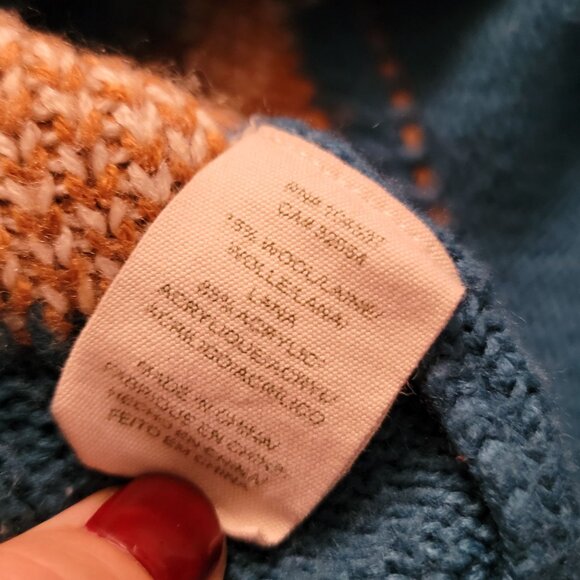 Anthropologie Tiny Horse Knit Zip Front Cardigan Womens S Western Equestrian - Picture 6 of 10